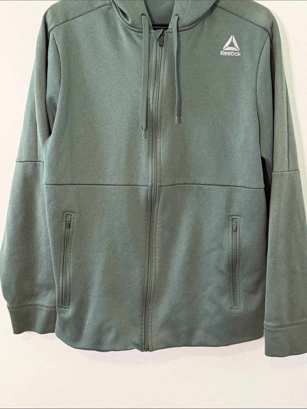 Reebok Sage Green Zip-Up Hoodie size L
